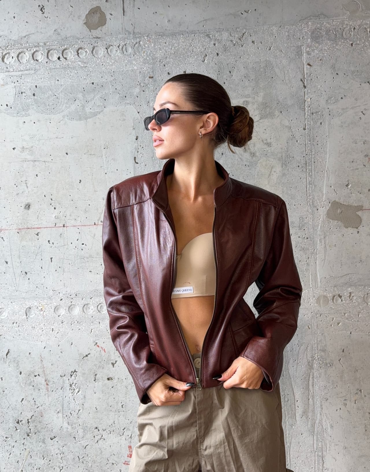 Kurtka skórzana brownie XS-S