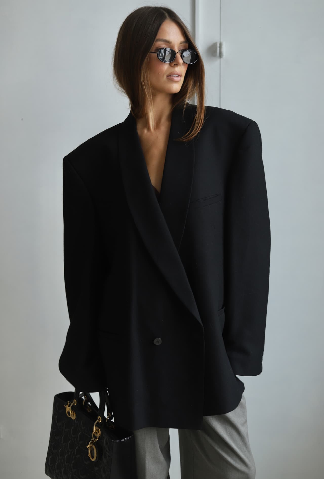 Marynarka wełniana black M-XL