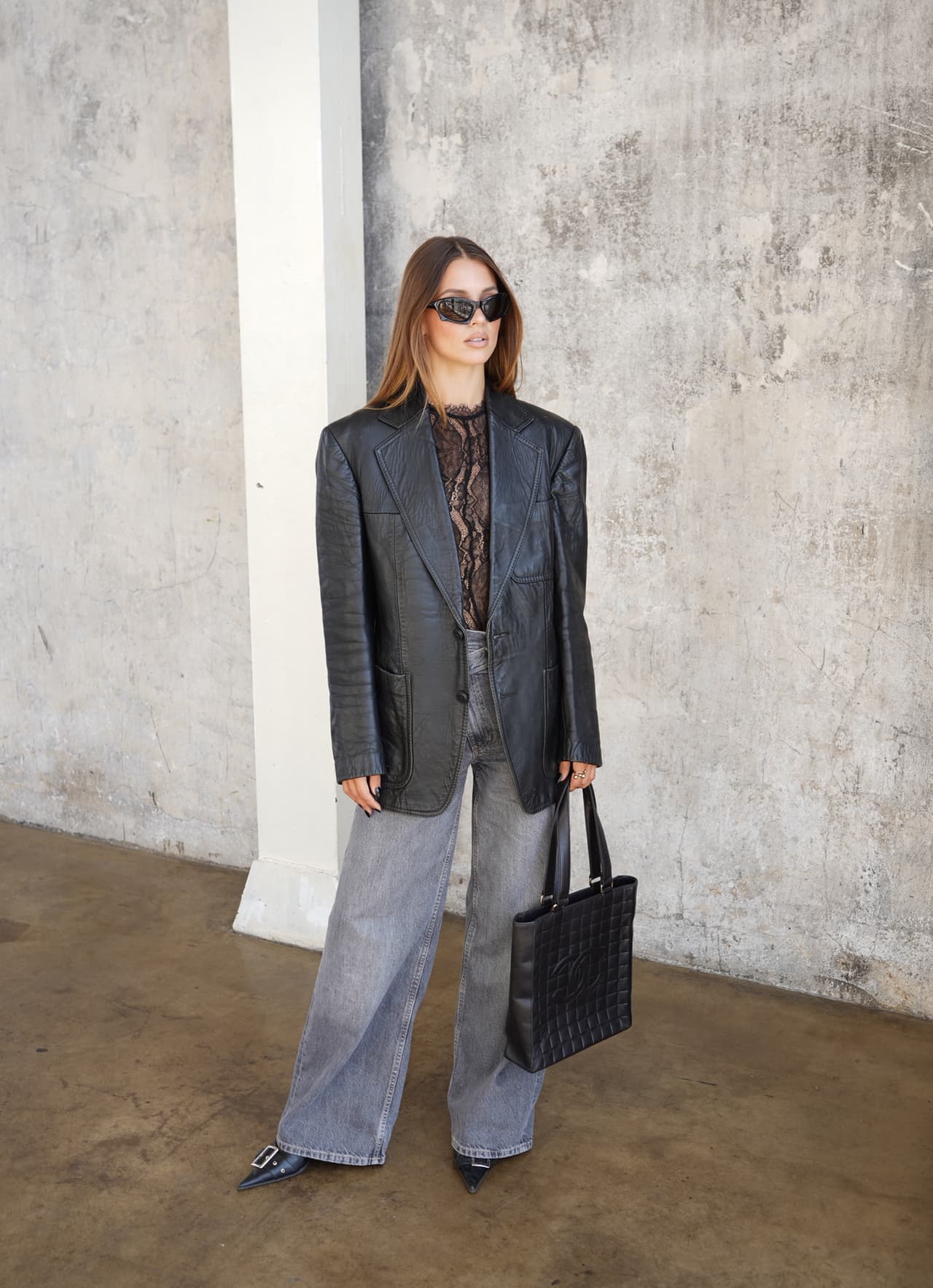 Marynarka skórzana XS-M