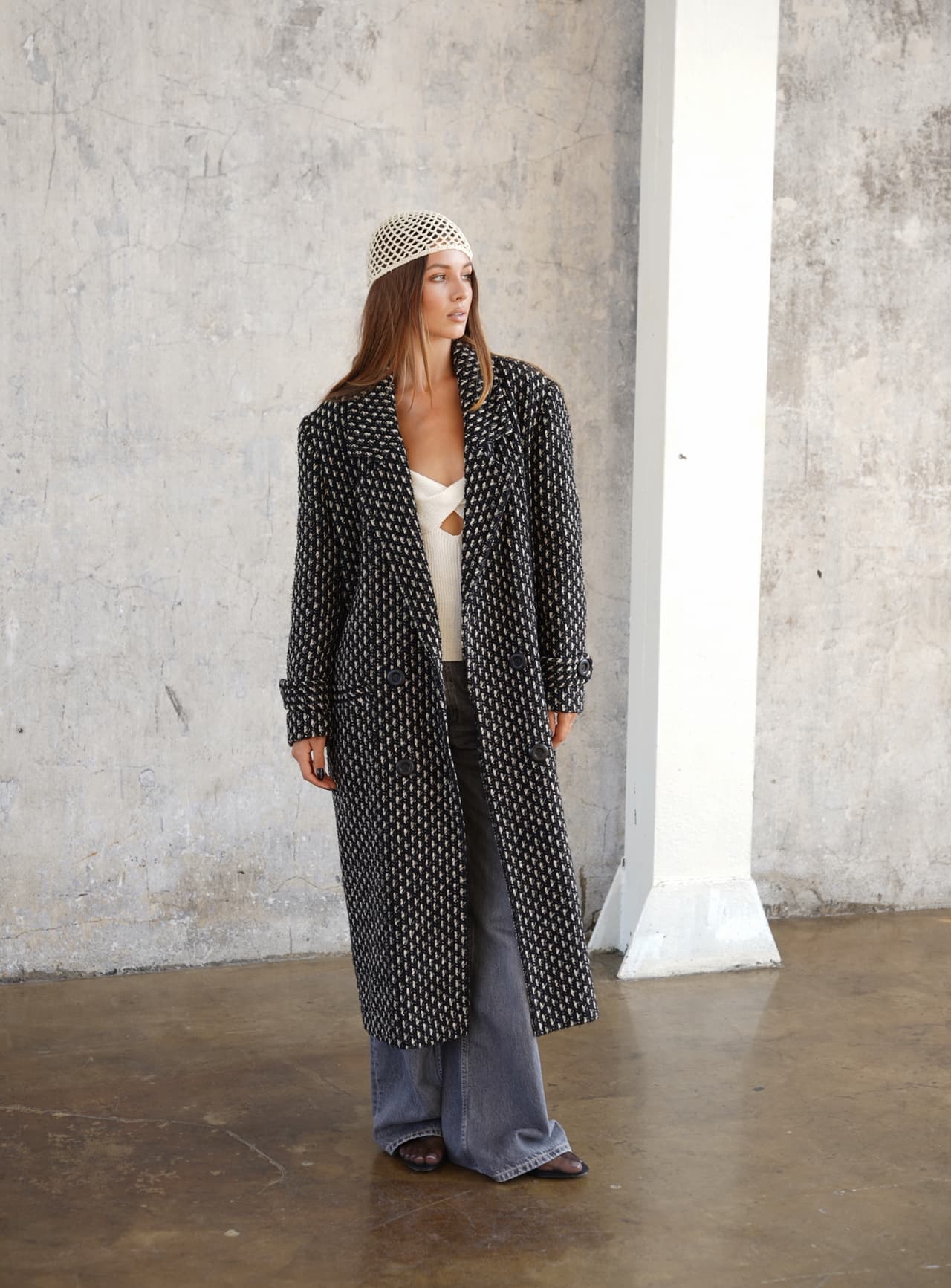 Płaszcz wełniany XS-M